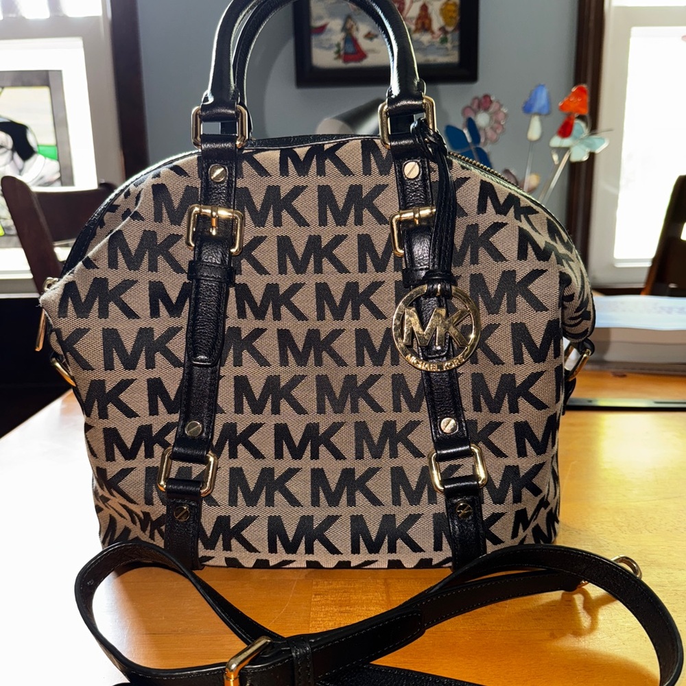 MICHAEL Michael Kors Signature Jacquard Bedford Satchel
